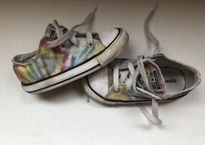 Converse All Star Toddler Girl Size 9 TIE-DYE Fabric Low Top Lace Up Sneakers