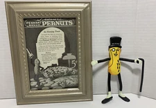 Vintage Planters Mr. Peanut 1991 Russ Bendy Bendable Rubber Advertise Toy/ Pictu