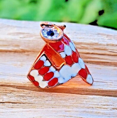 Crayfish Rings Lobster Crayfish Crawfish Crystal Rhinstone Steel Alloy Ring - (Size 5 ...