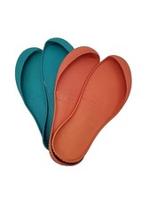 2 PAIRS of Dualyz Removable OutSoles / Soles - Teal Orange - W's 9 / M's 7