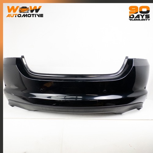 09-15 JAGUAR XF X250 REAR BUMPER COVER ASSEMBLY PARKING ASSIST BLACK OEM - Picture 2 of 23