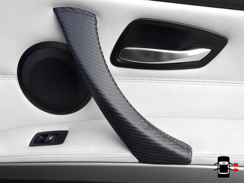 Cubiertas de manija interior de fibra de carbono borde para BMW E90 E92 Serie 3 2005-2012 - Imagen 4 de 12