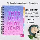 FOOD diet Diary Compatible SW-WW-CAL-KETO A5 weight loss log tracker planner