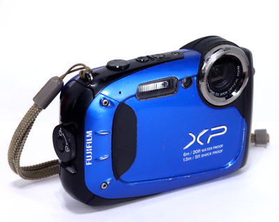 FUJIFILM FinePix XP60 BUNDLE Waterproof Digital Camera Blue 16MP