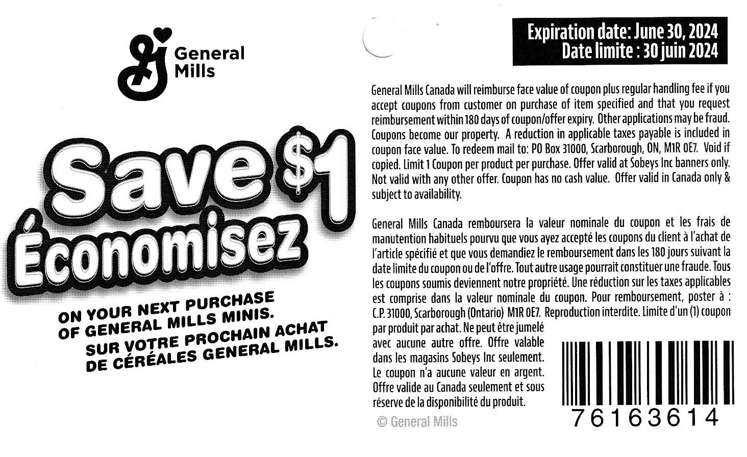 save on MINIS GENERAL MILLS cereal + Bonus [Canada]