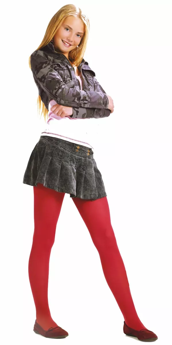 School Red Older Girl s Tights 40 Denier Hosiery Victoria by Lady K