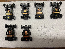 ho slot car chassis, 6 Autoworld X Traction chassis, Lot 6