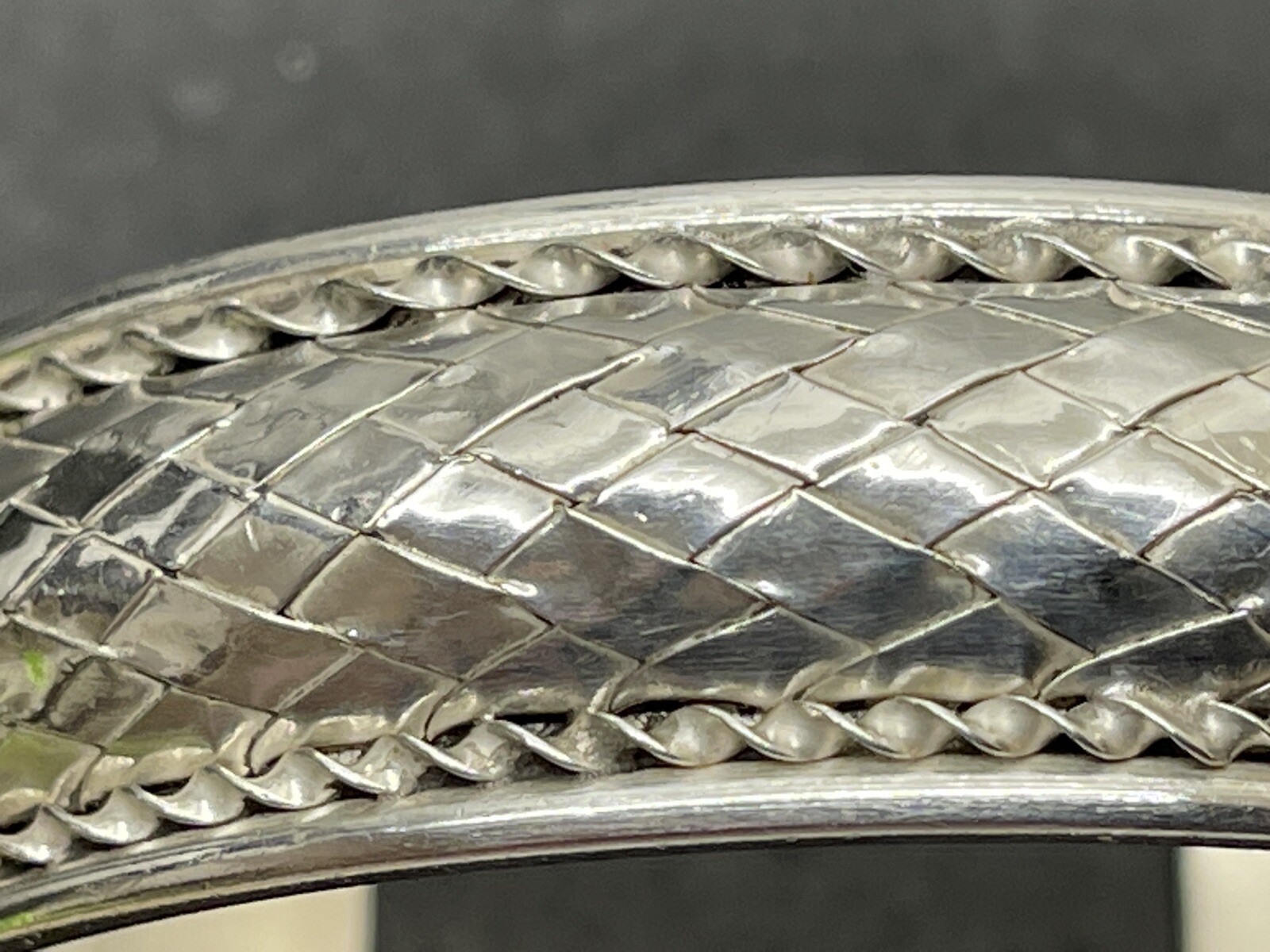 Vintage 925 Solid Silver Bangle/Bracelet/Open-Cuf… - image 13