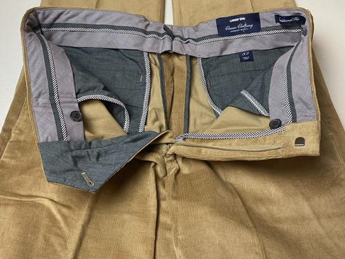 $80 New Lands' End Men's Trad Fit Fine Wale Stretch Corduroy Pants Brown 32x38 - Picture 7 of 12