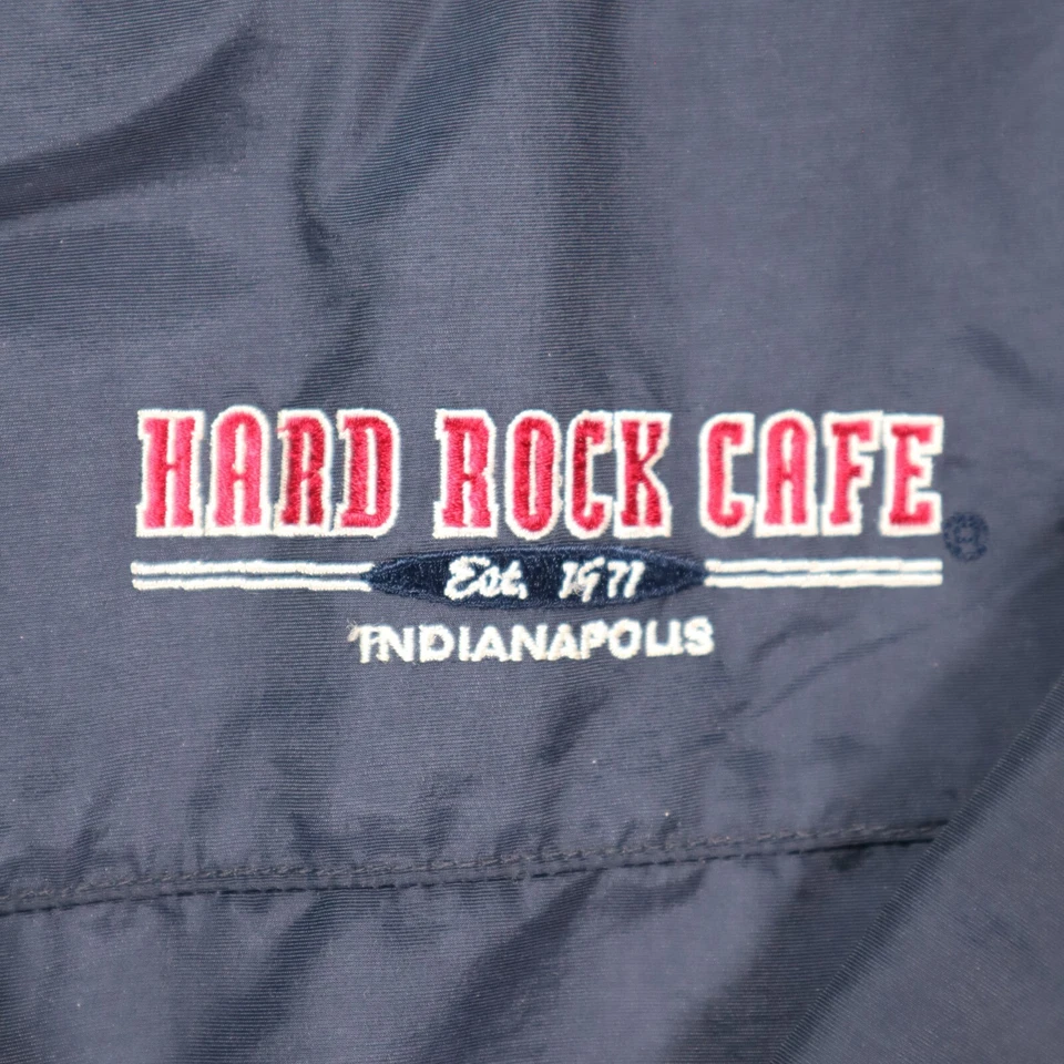 Chaqueta cortavientos Hard Rock Café Indianápolis para hombre beige nailon talla L grande Foto 3 de 4