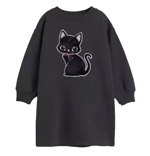 H&M Long Sleeve Black Dresses for Girls