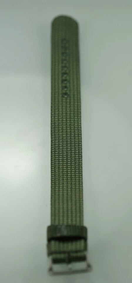 Pulseira de relógio Fossil unissex de náilon verde exército substituição peça única 18 mm - Imagem 2 de 2