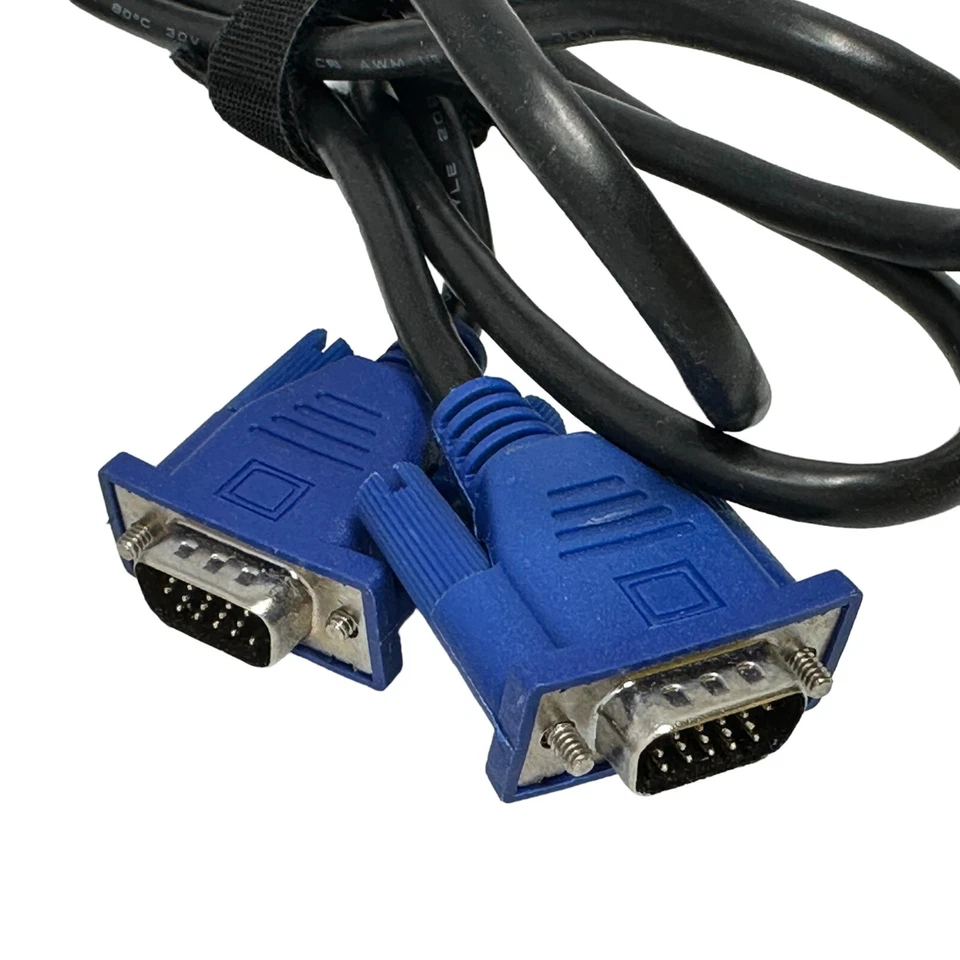 Lot of 6 – 6ft VGA Cable HD15 Male to Male – Monitor Projector PC - Image 3 of 4