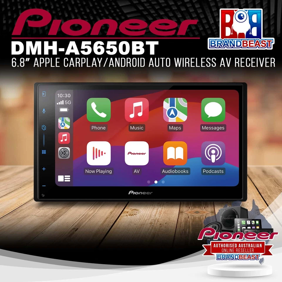 Pioneer DMH-A5650BT 6.8″ Apple CarPlay/Android Auto Wireless AV Receiver