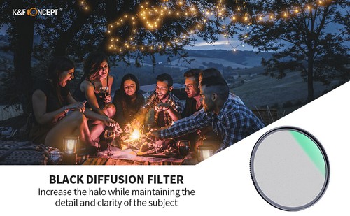 K&F Concept 49 52 55 58 67 72 77 82mm Black Pro Mist 1/8 Filter Multi Coated - Picture 7 of 7