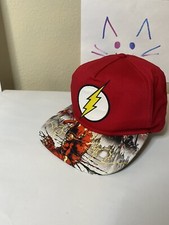 The Flash Baseball Hat Cap DC Comics Adjustable Snap Back Red YOUTH SIZE OSFM