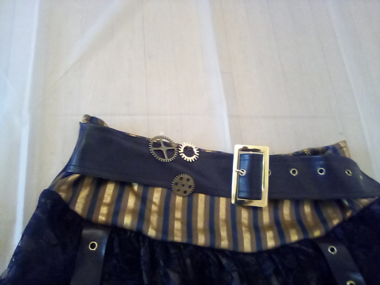 Spirit halloween Costume Steampunk Hoop Skirt Black a… Gem
