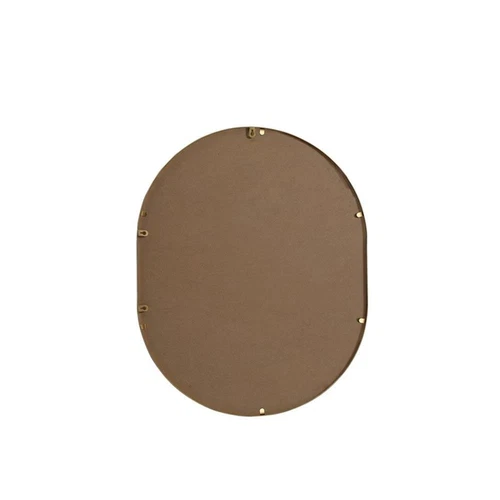 Elegant Decor Asha 24x30" Oval Modern MDF Wood/Iron Mirror in Brass - Picture 6 of 11