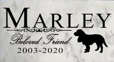 Customized Beloved Friend Dog Memorial Outdoor Stone Marker Select Your Breed