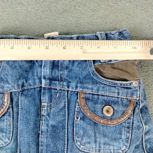 Paris Blues Denim Mini Skort Girls 5 Cowgirl Skirt Pleated Western Decorated - Picture 5 of 8
