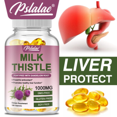 Milk Thistle 1000mg - Dandelion Root - Liver Cleanse, Detox & Repair Formula