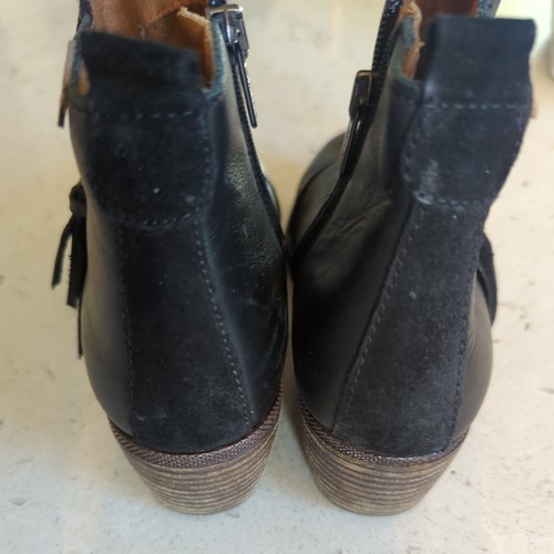 Pikolinos Leather Ankle Boots - Pompeya, Black, Size 7 M (37) - Picture 6 of 10