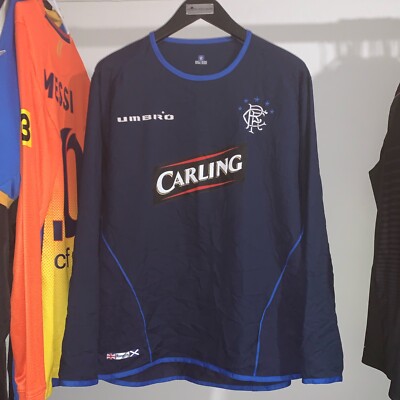 Glasgow Rangers 2005/06 Umbro Third Football Shirt Navy Blue L/S
