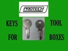 PROTECH P201 - P230 SET OF 2 KEYS TOOLBOX TOOL CHEST CABINET FREE SHIPPING