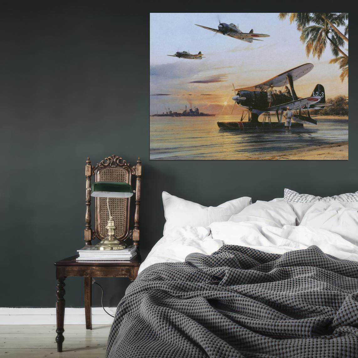 V0960 Japanese Aircraft World War 2 Military Painting Decor WALL