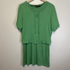 Reformation Tunic Dress Cardigan Set Ribbed Green Sweater Size XL