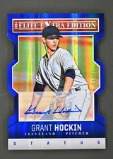 2014 Panini Elite Extra Edition #43 Grant Hockin 9/50 Auto Blue Status Die-Cut