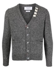 Thom Browne speckle-knit wool-mohair cardigan Size 1
