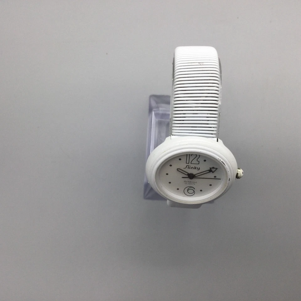 Reloj De Colección Armitron Slinky Mujer 29mm Blanco Banda Elástica Batería Nueva Foto 3 de 4