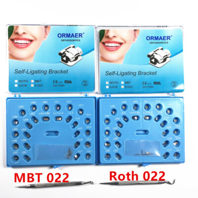 Dental Orthodontic ORMAER Self-Ligating Bracket Buccal Tube Mini MBT Roth 022