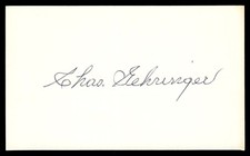 Charles Gehringer Baseball Signed Auto Autograph Index Card No COA *d9