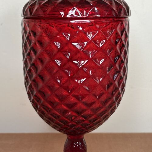 Vintage Ruby Red Glass Urn - Picture 3 of 8
