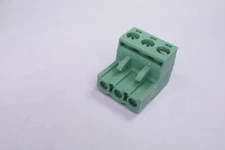 1757022 Phoenix PCD Terminal Block Plug 3 Pos 1 Level RA Female 5.08mm Green