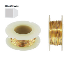 14K Gold Filled Square Wires Soft or Half Hard Footage 0.64mm 0.81mm 1.02mm 1m 