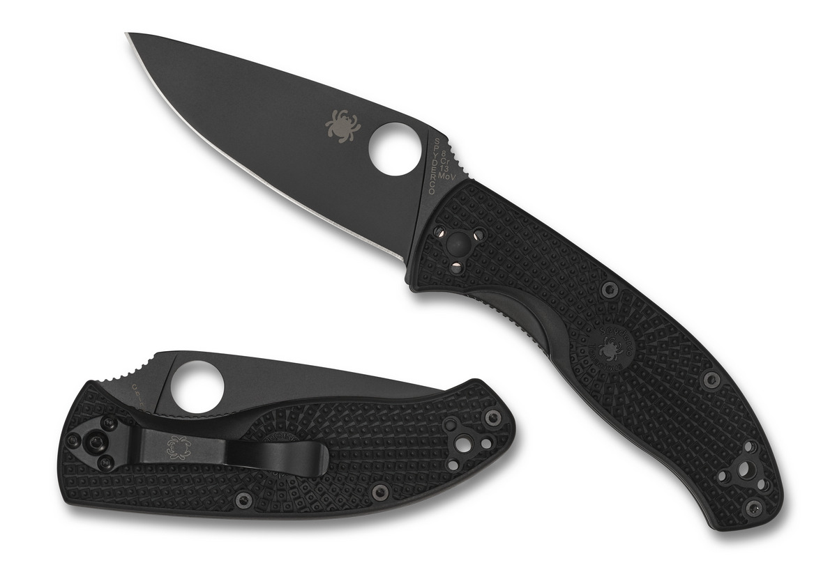 Spyderco Tenacious Liner Lock Knife Black FRN Stainless C122PBBK Pocket Knives