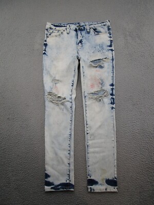 Rue21 Premium Skinny Supreme Flex Distressed Stretch Denim Jeans Size 36x32 Read
