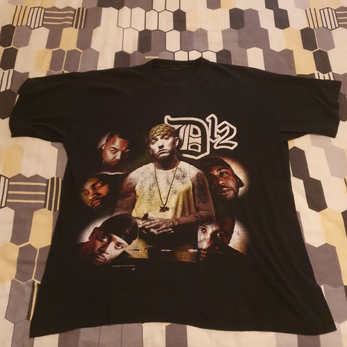 D12 Eminem Bizzare Proff Bugz Kuniva Dirty Dozen black tee hip hop t shirt