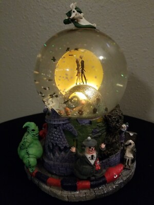 Disney Nightmare Before Christmas Snow Globe with Music Light Japan Snowglobe