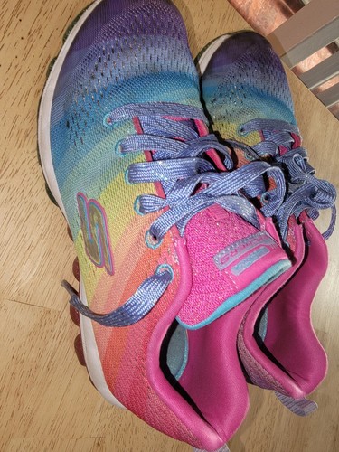 Skechers Girls Skech-Air Rainbow Air Cooled Memory Foam Sneakers Size 5 80169L - Picture 2 of 6
