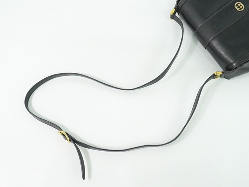 GUCCI Leather Shoulder Crossbody Bag Black - Picture 4 of 10