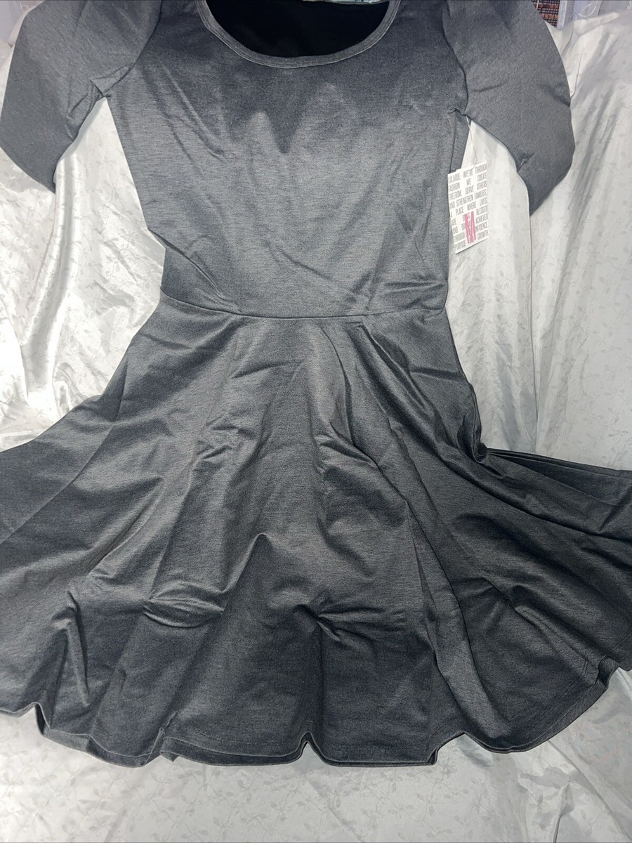 Lularoe Denim Gray Nicole Medium 10/12 8/10 Heavyweight Dress Unicorn New M Lularoe Denim Gray Nicole Medium 10/12 8/10 Heavyweight Dress Unicorn New M