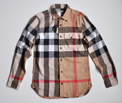 【BURBERRY BRIT】長袖ネルシャツ　チェック柄シャツ　SIZEL NWT Burberry Brit Jamie Check Cotton Flannel Sport Shirt