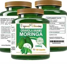 Graviola Leaf Soursop Leaf, Hoja de Guanabana Anamu, moringa Immune Booster 120 