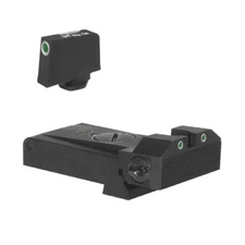 Kensight Adjustable tritium dot rear sight for Glock, beveled blade w/serrations