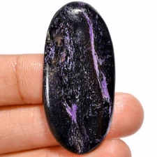 100% Natural Charoite Oval Shape Cabochon Gemstone 61.5 Ct. 44X22X6 mm EE-37939