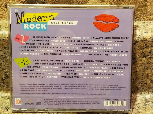 Modern Rock Love Songs By Various Artists CD Jun 2001 2 Discs Time 